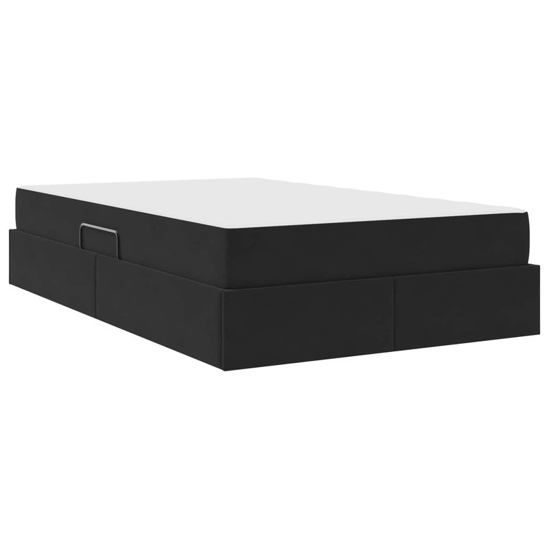 Casa si Gradina - Mobilier - Paturi si accesorii - Paturi - Pat cu saltea si spatiu de depozitare Negru 120 x 190 cm - Infinity.ro