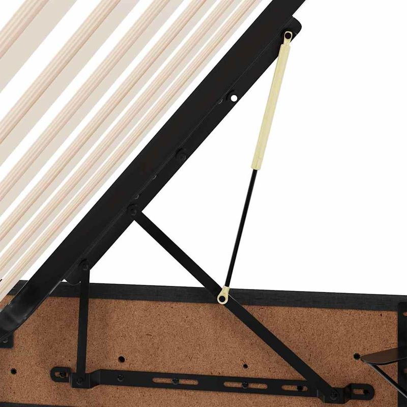 Casa si Gradina - Mobilier - Paturi si accesorii - Paturi - Pat cu saltea si spatiu de depozitare Negru 140 x 190 cm - Infinity.ro