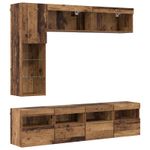 Casa si Gradina - Mobilier - Comode si corpuri - Comode - Cabinet TV Pe perete 7 pcs Lemn Vechi Lemn compozit - Infinity.ro