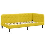 Casa si Gradina - Mobilier - Paturi si accesorii - Paturi - Cadru de pat coltar cu saltea Galben 90 x 200 cm Catifea - Infinity.ro