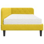 Casa si Gradina - Mobilier - Paturi si accesorii - Paturi - Cadru de pat coltar cu saltea Galben 90 x 200 cm Catifea - Infinity.ro