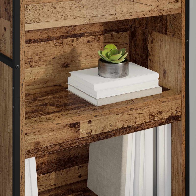 Casa si Gradina - Mobilier - Biblioteci si rafturi - Biblioteci - Dulap pentru carti 2 pcs Lemn Vechi 80 x 30 x 155 cm - Infinity.ro