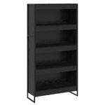 Casa si Gradina - Mobilier - Biblioteci si rafturi - Biblioteci - Dulap pentru carti 2 pcs Stejar Negru 80 x 30 x 155 cm - Infinity.ro