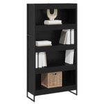 Casa si Gradina - Mobilier - Biblioteci si rafturi - Biblioteci - Dulap pentru carti 2 pcs Stejar Negru 80 x 30 x 155 cm - Infinity.ro