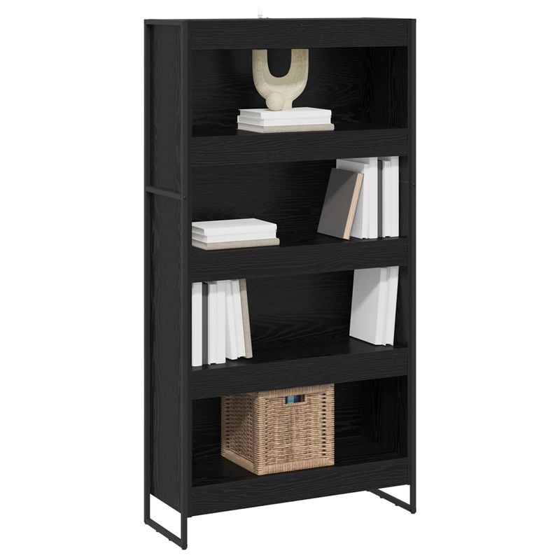 Casa si Gradina - Mobilier - Biblioteci si rafturi - Biblioteci - Dulap pentru carti 2 pcs Stejar Negru 80 x 30 x 155 cm - Infinity.ro