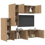 Casa si Gradina - Mobilier - Seturi de mobilier - Seturi living - Unitate TV de Perete 5 pcs Stejar Artizanal Lemn compozit - Infinity.ro