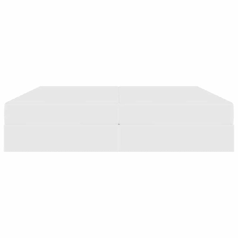 Casa si Gradina - Mobilier - Paturi si accesorii - Paturi - Pat cu saltea si spatiu de depozitare Alb 200 x 200 cm - Infinity.ro