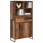 Casa si Gradina - Mobilier - Comode si corpuri - Comode - Bufet 2 pcs Lemn Vechi 81 x 36 x 150.5 cm Lemn compozit - Infinity.ro