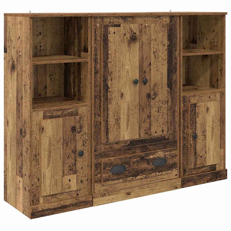 Casa si Gradina - Mobilier - Comode si corpuri - Comode - Bufet cu sertar 3 pcs Lemn Vechi Lemn compozit - Infinity.ro