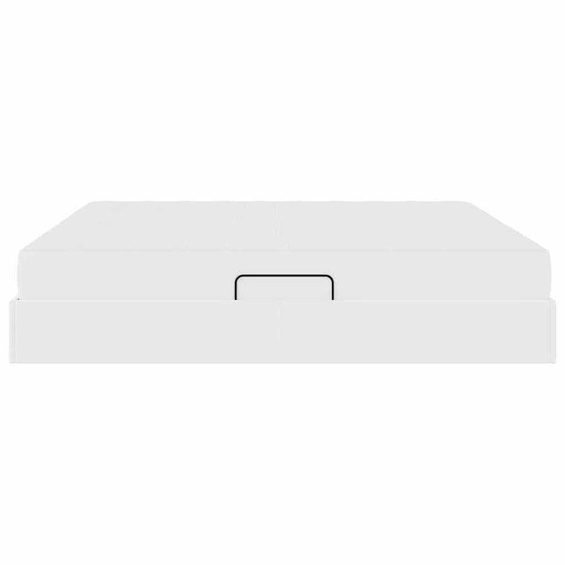 Casa si Gradina - Mobilier - Paturi si accesorii - Paturi - Pat cu saltea si spatiu de depozitare Alb 200 x 200 cm - Infinity.ro