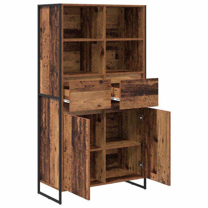 Casa si Gradina - Mobilier - Comode si corpuri - Comode - Bufet 2 pcs Lemn Vechi 81 x 36 x 150.5 cm Lemn compozit - Infinity.ro