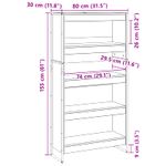 Casa si Gradina - Mobilier - Biblioteci si rafturi - Biblioteci - Dulap pentru carti 2 pcs Stejar Negru 80 x 30 x 155 cm - Infinity.ro
