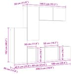 Casa si Gradina - Mobilier - Seturi de mobilier - Seturi living - Unitate TV de Perete 5 pcs Stejar Artizanal Lemn compozit - Infinity.ro