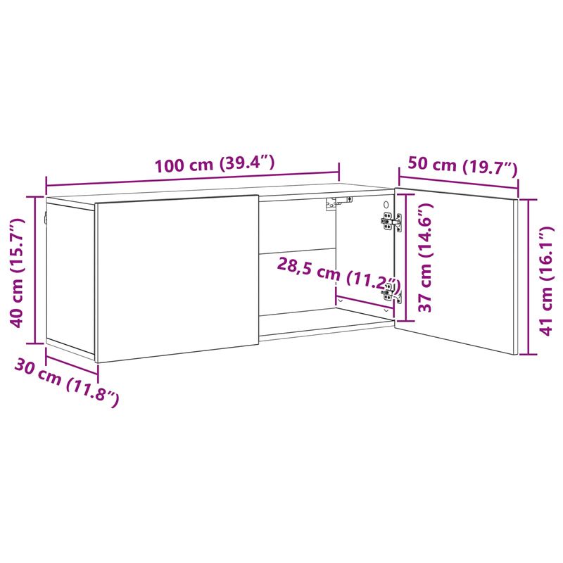 Casa si Gradina - Mobilier - Seturi de mobilier - Seturi living - Unitate TV de Perete 5 pcs Stejar Artizanal Lemn compozit - Infinity.ro
