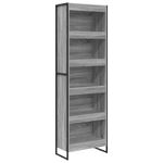 Casa si Gradina - Mobilier - Biblioteci si rafturi - Biblioteci - Dulap pentru carti 2 pcs Gri Sonoma 80 x 30 x 155 cm - Infinity.ro