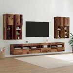 Casa si Gradina - Mobilier - Seturi de mobilier - Seturi living - Set Dulap pentru Televizor Montat pe Perete 7 pcs Lemn Vechi - Infinity.ro