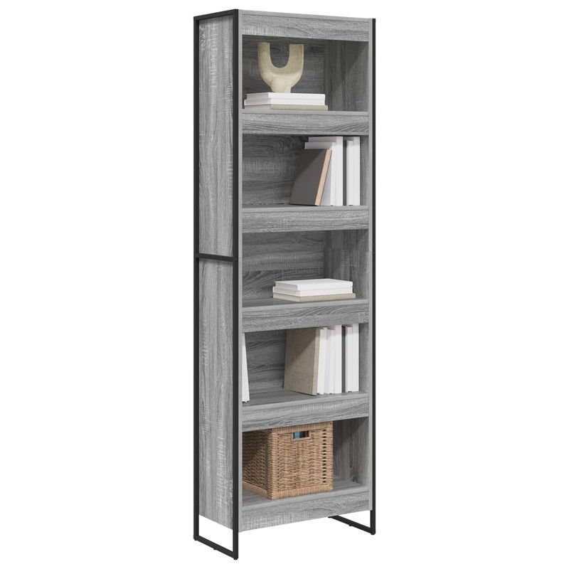 Casa si Gradina - Mobilier - Biblioteci si rafturi - Biblioteci - Dulap pentru carti 2 pcs Gri Sonoma 80 x 30 x 155 cm - Infinity.ro