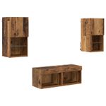 Casa si Gradina - Mobilier - Comode si corpuri - Comode - Dulapuri pentru TV Pe perete 4 pcs Lemn Vechi 30,5 x 30 x 60 cm - Infinity.ro