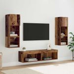 Casa si Gradina - Mobilier - Comode si corpuri - Comode - Unitate TV de Perete Pe perete 6 pcs Lemn Vechi Lemn compozit - Infinity.ro