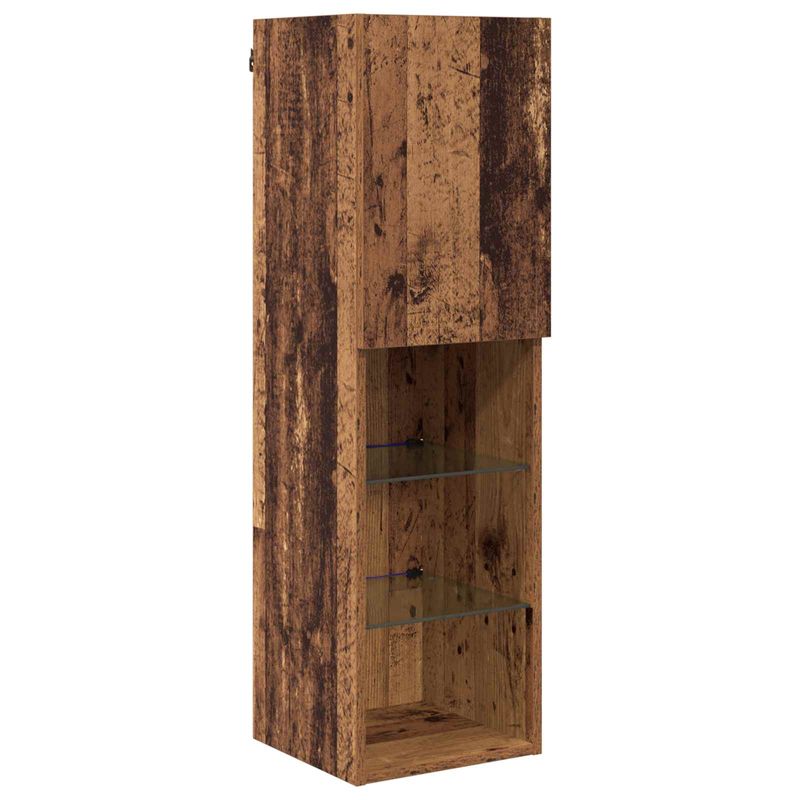 Casa si Gradina - Mobilier - Seturi de mobilier - Seturi living - Set Dulap pentru Televizor Montat pe Perete 7 pcs Lemn Vechi - Infinity.ro