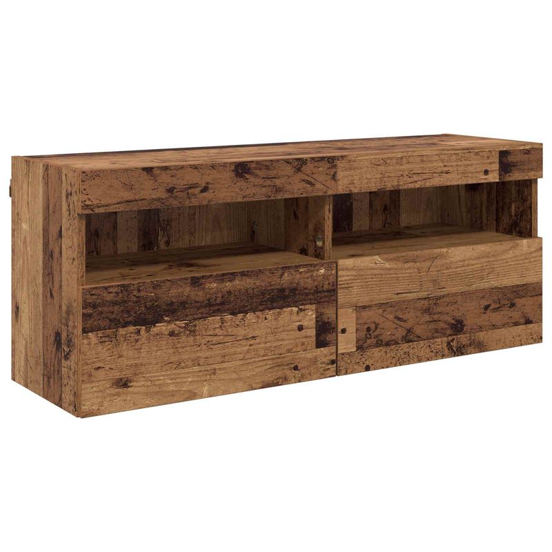 Casa si Gradina - Mobilier - Seturi de mobilier - Seturi living - Set Dulap pentru Televizor Montat pe Perete 7 pcs Lemn Vechi - Infinity.ro