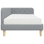 Casa si Gradina - Mobilier - Paturi si accesorii - Paturi - Cadru de pat coltar cu saltea Gri deschis 100 x 200 cm tesatura - Infinity.ro