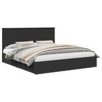 Casa si Gradina - Mobilier - Paturi si accesorii - Paturi - Cadru de pat cu sertar Manual Negru 180 x 200 cm Lemn compozit - Infinity.ro