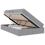 Casa si Gradina - Mobilier - Paturi si accesorii - Paturi - Pat cu saltea si spatiu de depozitare Gri deschis 120 x 190 cm - Infinity.ro