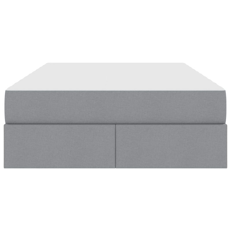 Casa si Gradina - Mobilier - Paturi si accesorii - Paturi - Pat cu saltea si spatiu de depozitare Gri deschis 120 x 190 cm - Infinity.ro