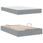 Casa si Gradina - Mobilier - Paturi si accesorii - Paturi - Pat cu saltea si spatiu de depozitare Gri deschis 120 x 190 cm - Infinity.ro