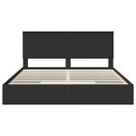 Casa si Gradina - Mobilier - Paturi si accesorii - Paturi - Cadru de pat cu sertar Manual Negru 180 x 200 cm Lemn compozit - Infinity.ro