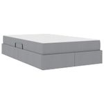 Casa si Gradina - Mobilier - Paturi si accesorii - Paturi - Pat cu saltea si spatiu de depozitare Gri deschis 120 x 190 cm - Infinity.ro