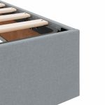 Casa si Gradina - Mobilier - Paturi si accesorii - Paturi - Pat cu saltea si spatiu de depozitare Gri deschis 120 x 190 cm - Infinity.ro