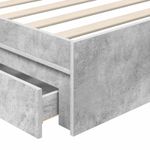 Casa si Gradina - Mobilier - Paturi si accesorii - Paturi - Pat cu storage Gri din beton 75 x 190 cm Lemn compozit - Infinity.ro