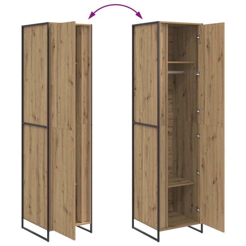 Casa si Gradina - Mobilier - Dulapuri si sifoniere - Dulapuri - Dressing 2 pcs Stejar artizanal 50 x 50 x 200 cm Lemn compozit - Infinity.ro