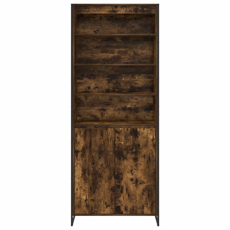 Casa si Gradina - Mobilier - Comode si corpuri - Comode - Dulapuri Inalte 2 pcs Stejar fumuriu 60 x 36 x 300 cm - Infinity.ro