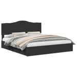 Casa si Gradina - Mobilier - Paturi si accesorii - Paturi - Pat cu storage cu headboard Negru 180 x 200 cm Lemn compozit - Infinity.ro