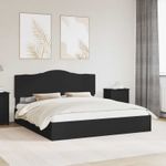 Casa si Gradina - Mobilier - Paturi si accesorii - Paturi - Pat cu storage cu headboard Negru 180 x 200 cm Lemn compozit - Infinity.ro