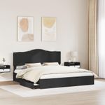 Casa si Gradina - Mobilier - Paturi si accesorii - Paturi - Pat cu storage cu headboard Negru 180 x 200 cm Lemn compozit - Infinity.ro