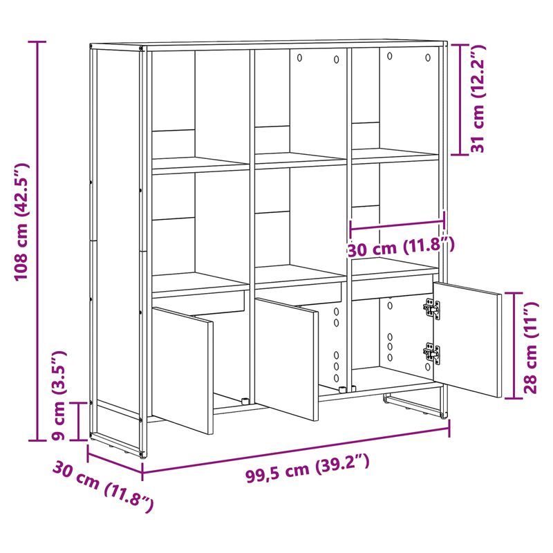 Casa si Gradina - Mobilier - Biblioteci si rafturi - Biblioteci - Dulap pentru carti 2 pcs Stejar artizanal 99,5 x 30 x 108,5 cm - Infinity.ro