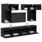 Casa si Gradina - Mobilier - Comode si corpuri - Comode - Unitati pentru Pereti de TV Pe perete 6 pcs Stejar Artizanal - Infinity.ro