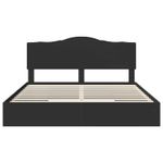 Casa si Gradina - Mobilier - Paturi si accesorii - Paturi - Pat cu storage cu headboard Negru 180 x 200 cm Lemn compozit - Infinity.ro
