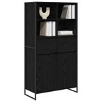 Casa si Gradina - Mobilier - Comode si corpuri - Corpuri bucatarie - Bufet 2 pcs Stejar Negru 81 x 36 x 150.5 cm Lemn compozit - Infinity.ro