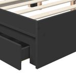 Casa si Gradina - Mobilier - Paturi si accesorii - Paturi - Pat cu storage cu headboard Negru 180 x 200 cm Lemn compozit - Infinity.ro