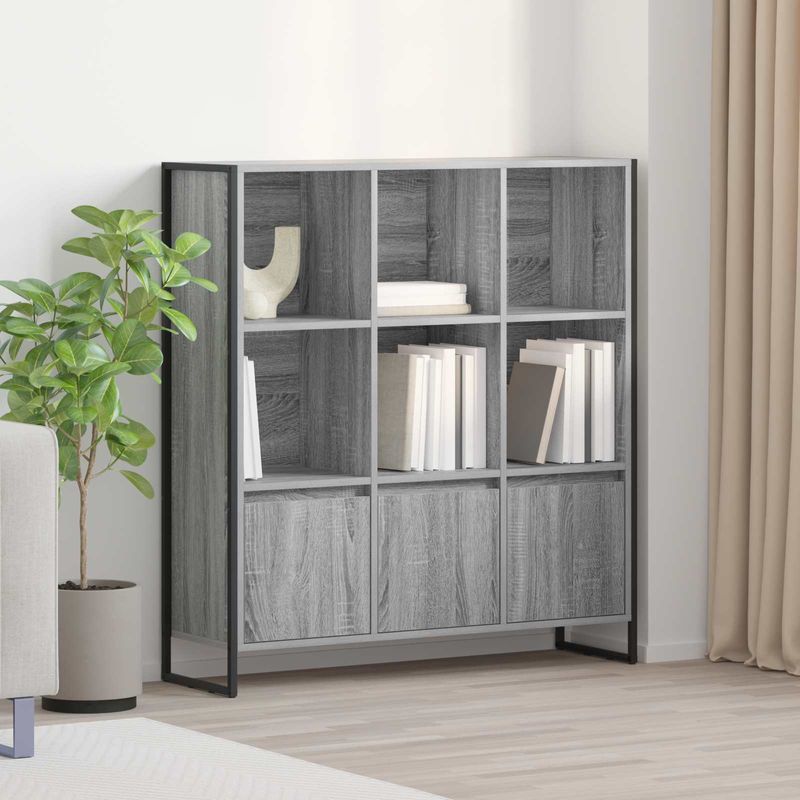 Casa si Gradina - Mobilier - Biblioteci si rafturi - Biblioteci - Dulap pentru carti 2 pcs Gri Sonoma 99,5 x 30 x 108,5 cm - Infinity.ro
