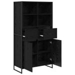 Casa si Gradina - Mobilier - Comode si corpuri - Corpuri bucatarie - Bufet 2 pcs Stejar Negru 81 x 36 x 150.5 cm Lemn compozit - Infinity.ro