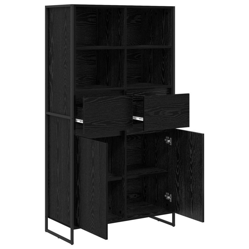 Casa si Gradina - Mobilier - Comode si corpuri - Corpuri bucatarie - Bufet 2 pcs Stejar Negru 81 x 36 x 150.5 cm Lemn compozit - Infinity.ro