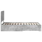 Casa si Gradina - Mobilier - Paturi si accesorii - Paturi - Cadru de pat cu sertar Gri din beton 75 x 190 cm Lemn compozit - Infinity.ro