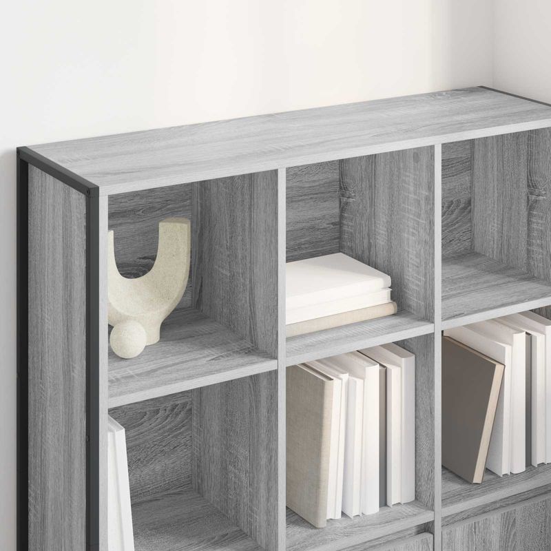 Casa si Gradina - Mobilier - Biblioteci si rafturi - Biblioteci - Dulap pentru carti 2 pcs Gri Sonoma 99,5 x 30 x 108,5 cm - Infinity.ro
