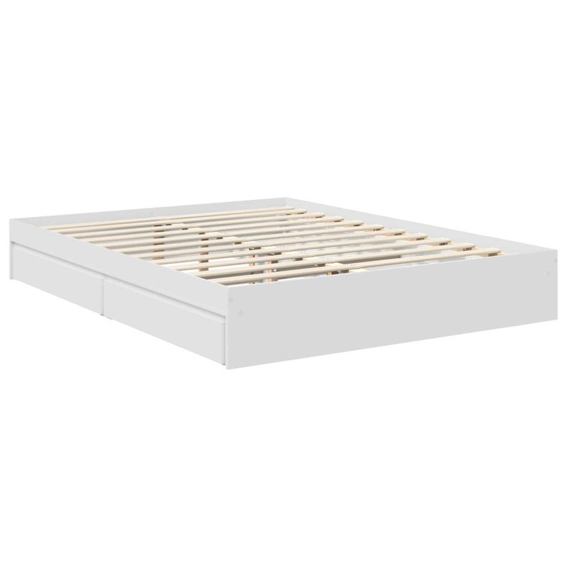 Casa si Gradina - Mobilier - Paturi si accesorii - Paturi - Pat cu storage cu sertar Gri Sonoma 160 x 200 cm Lemn compozit - Infinity.ro